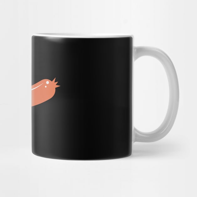 Flat design style Sausage on the grey fork with smoke by FOGSJ